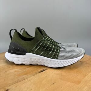 Nike React Phantom Run Flyknit 2 Men's Size 9.5 Running Shoes Green DX2311-300